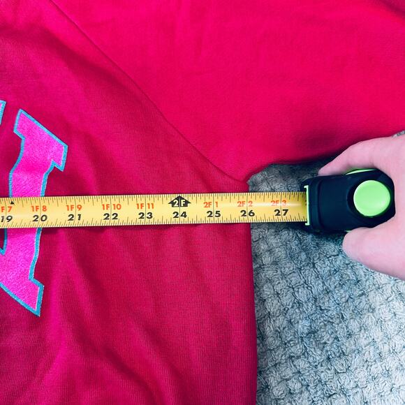 vintage retro 80s Hawaiian MAUI XXL Athletic Department Red/Pink Neon Crewneck - Picture 4 of 5